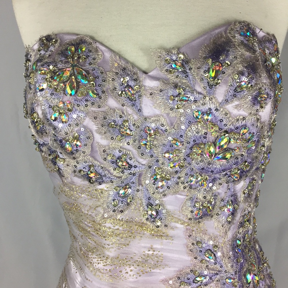 👸🏻 Beautiful Tony Bowls mermaid ball gown size 8 - Picture 6 of 6